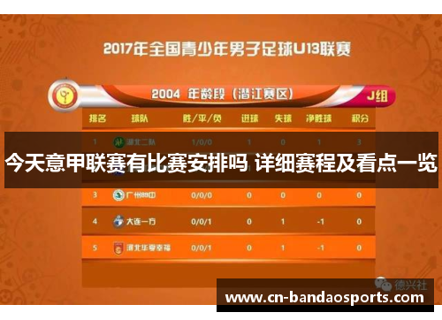 今天意甲联赛有比赛安排吗 详细赛程及看点一览 今天意甲联赛有比赛安排吗 详细赛程及看点一览